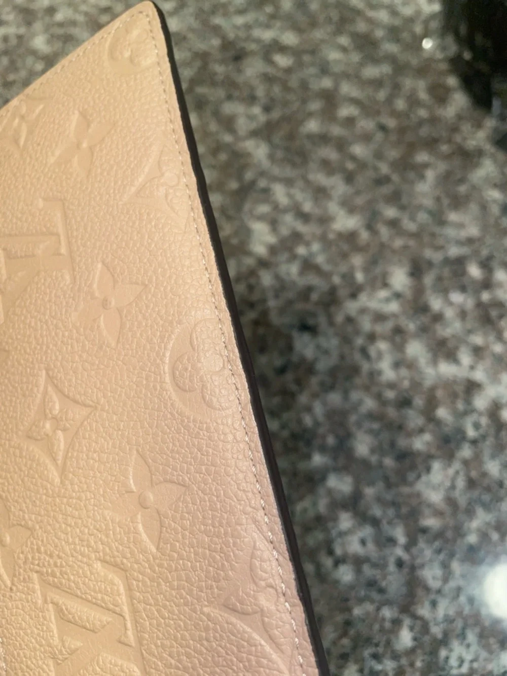 Louis Vuitton Nude Embossed Monogram Zip pouch … AUTHENTIC - Picture 6 of 7